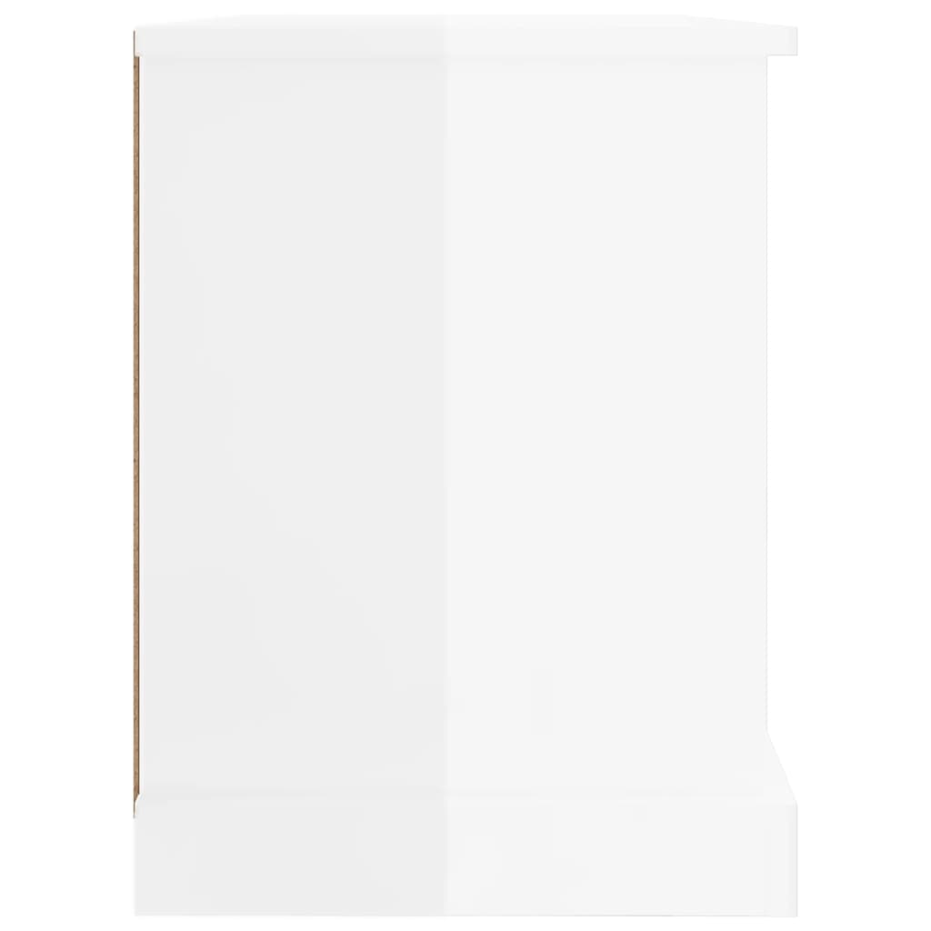 TV ormarić sjajni bijeli 73x35,5x47,5 cm od konstruiranog drva