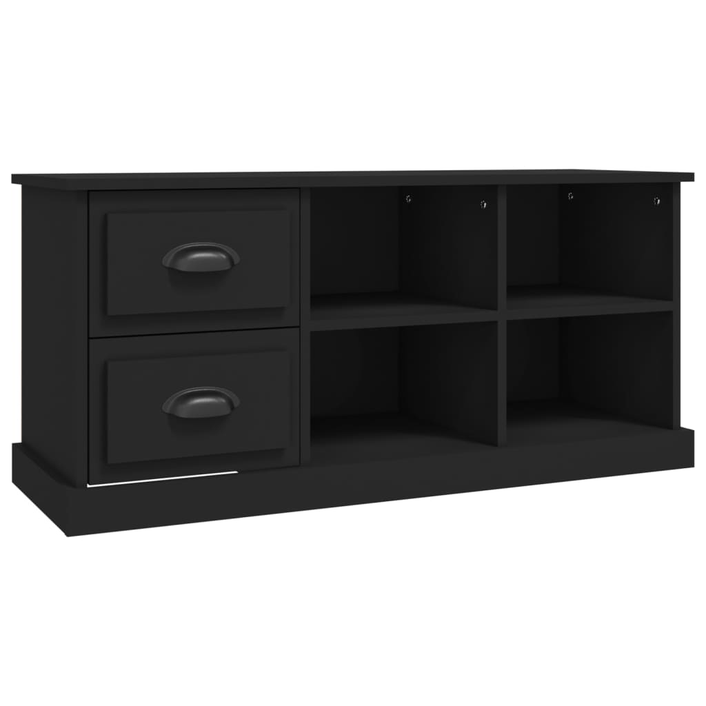 TV ormarić crni 102x35,5x47,5 cm od konstruiranog drva