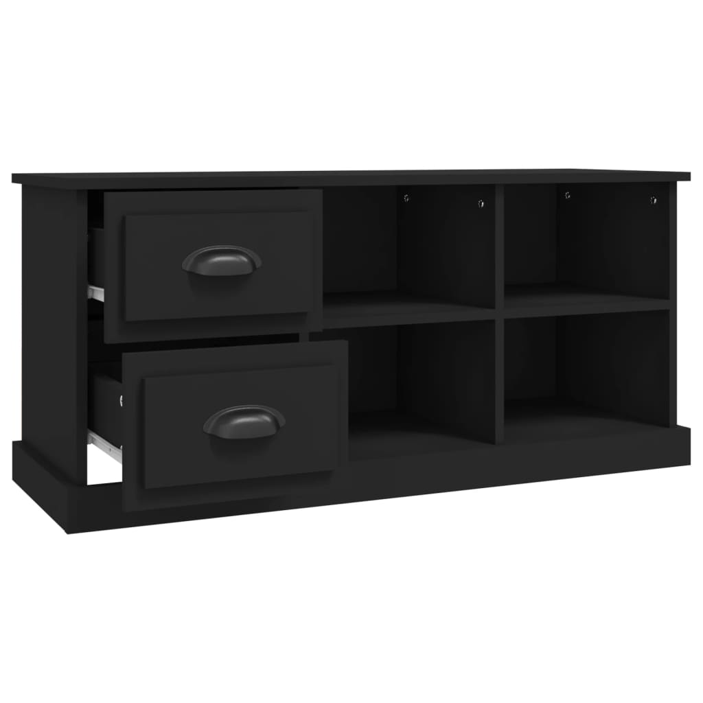 TV ormarić crni 102x35,5x47,5 cm od konstruiranog drva