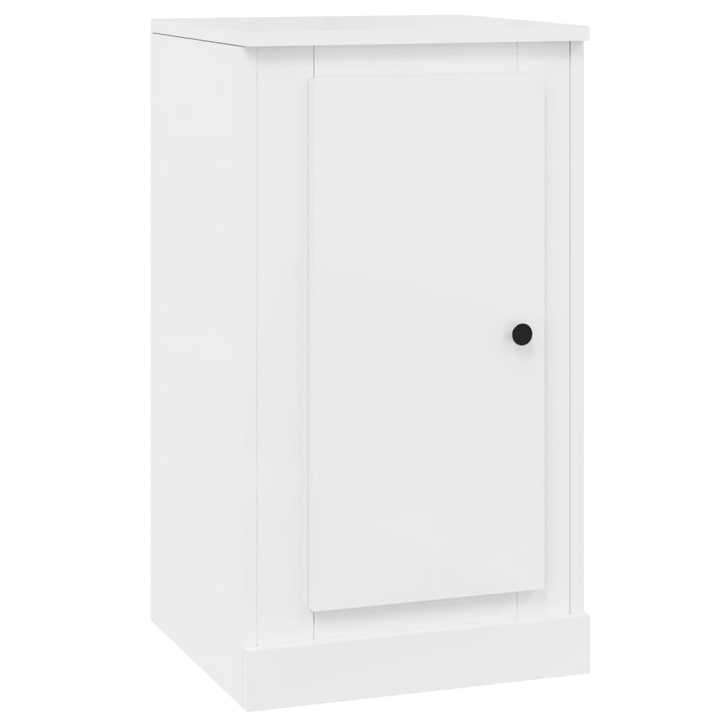 Komode 2 kom sjajne bijele 37,5x35,5x67,5 cm konstruirano drvo