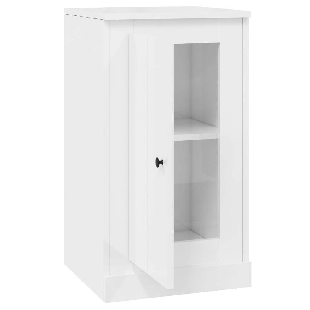 Komode 2 kom sjajne bijele 37,5x35,5x67,5 cm konstruirano drvo