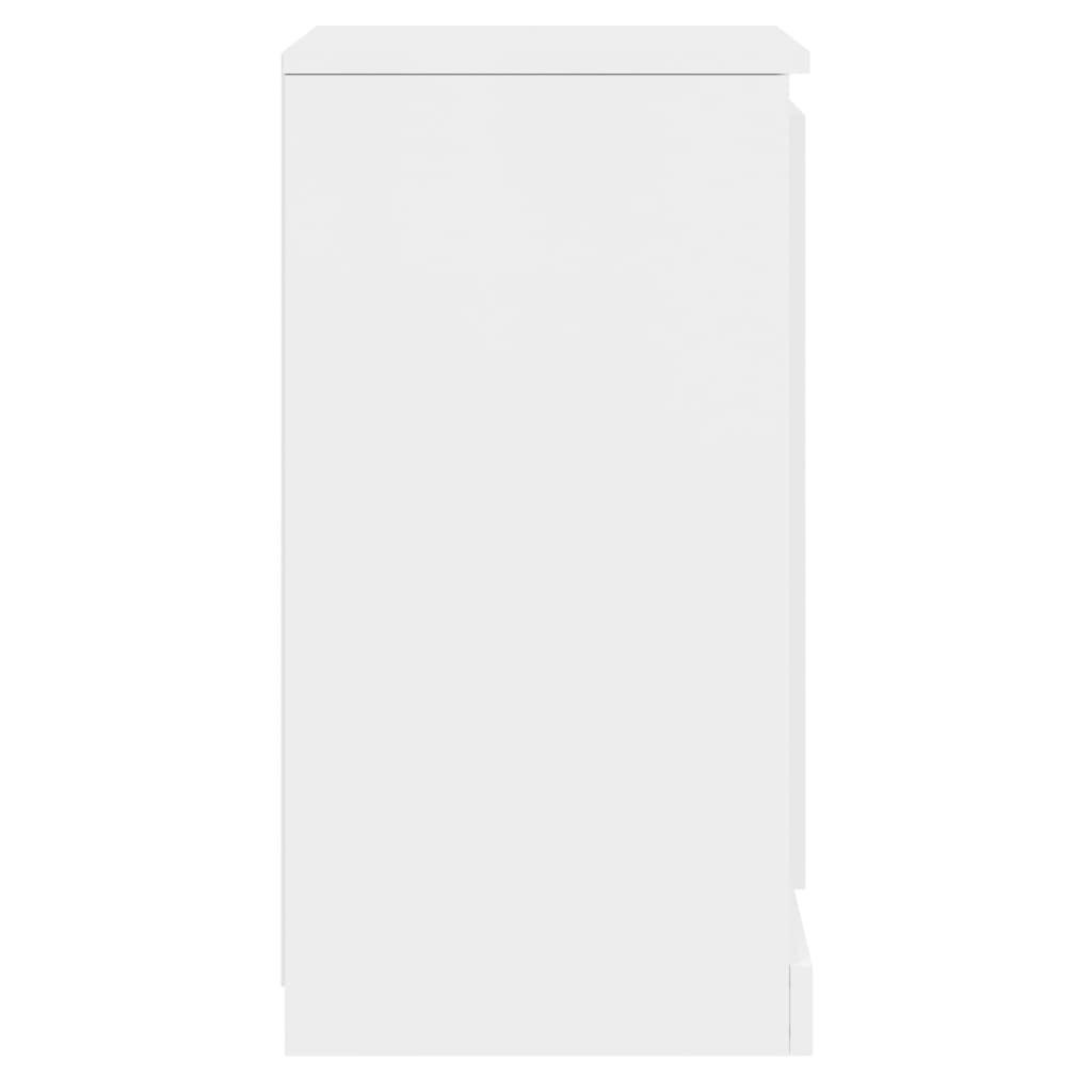 Komode 2 kom sjajne bijele 37,5x35,5x67,5 cm konstruirano drvo
