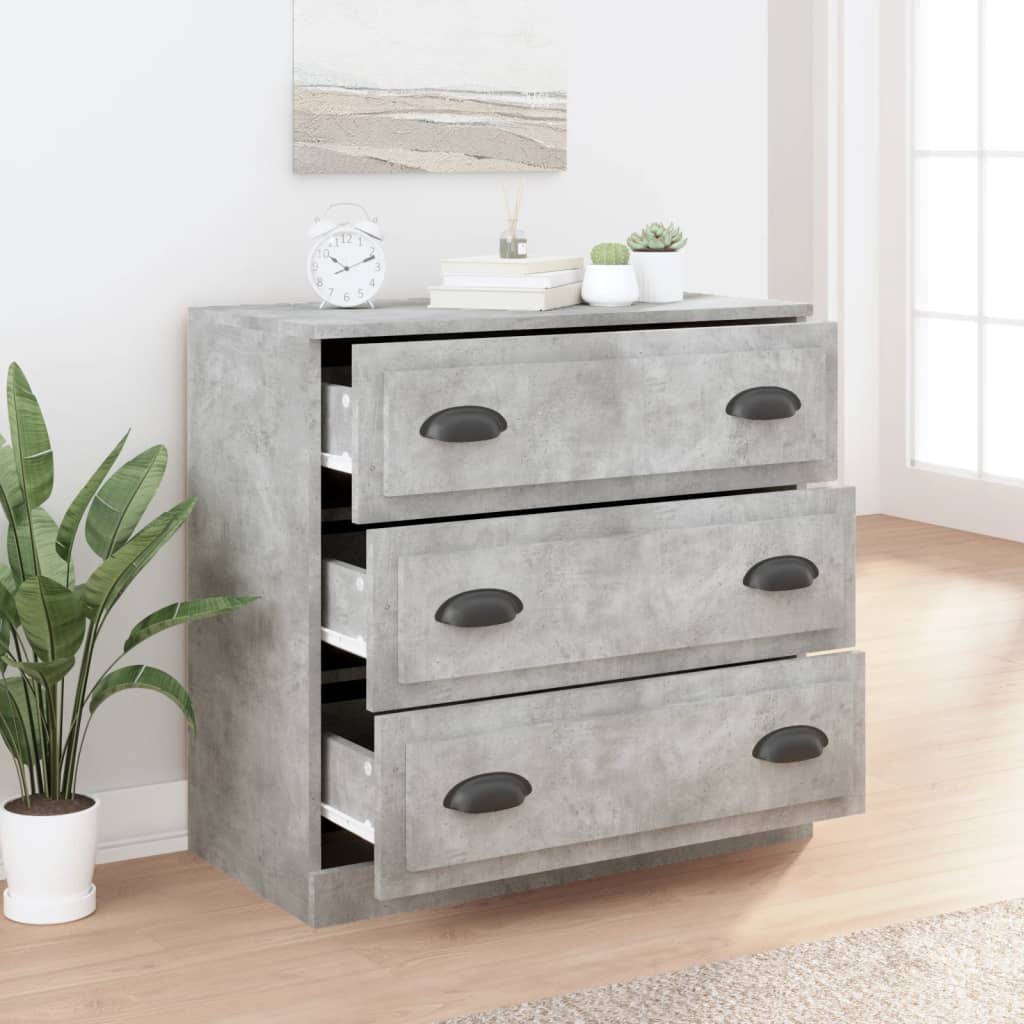 Komoda siva boja betona 70x35,5x67,5 cm od konstruiranog drva