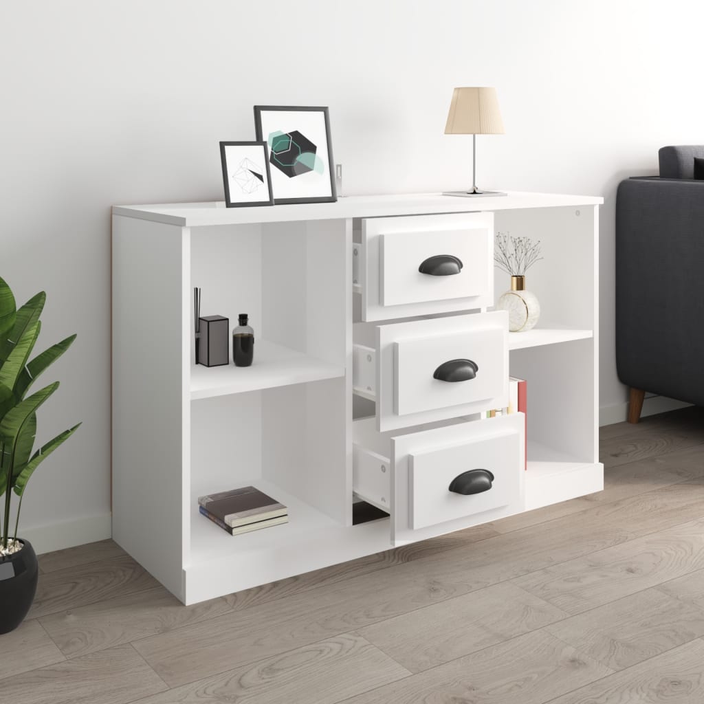 Komoda sjajna bijela 104,5x35,5x67,5 cm od konstruiranog drva