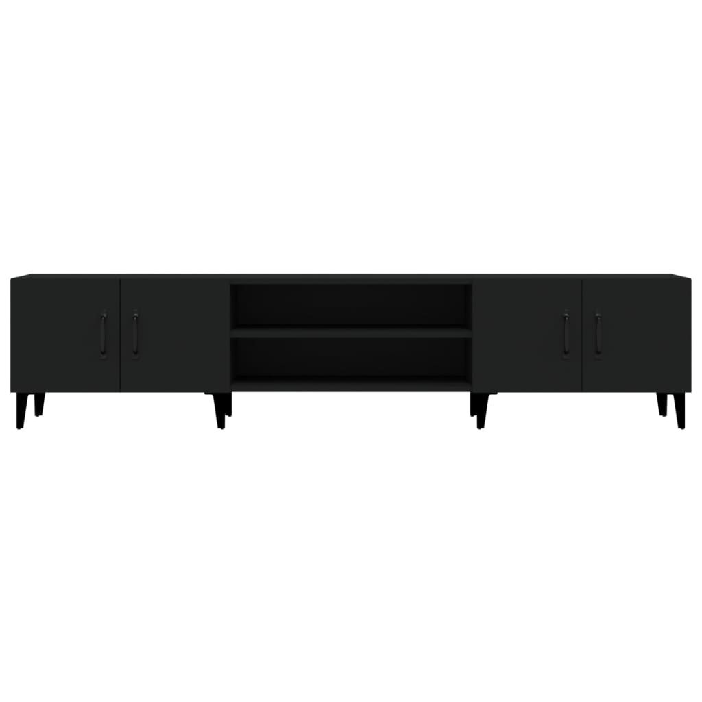 TV ormarić crni 180x31,5x40 cm od konstruiranog drva