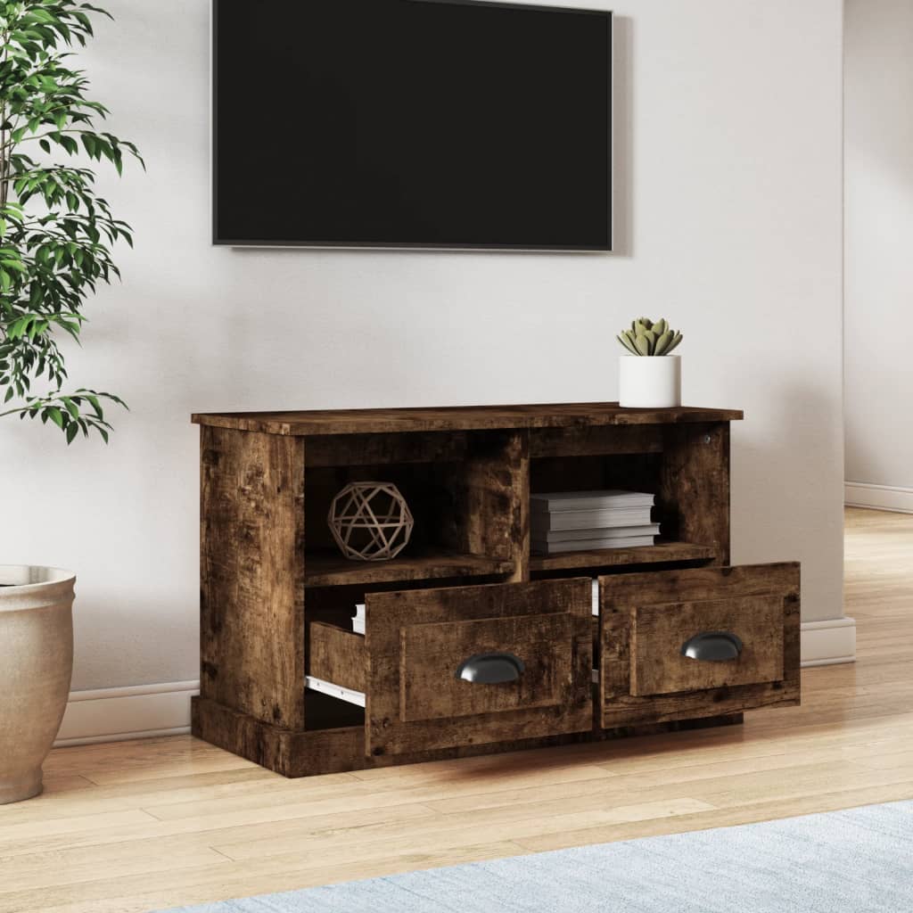 TV ormarić boja dimljenog hrasta 80x35x50 cm konstruirano drvo