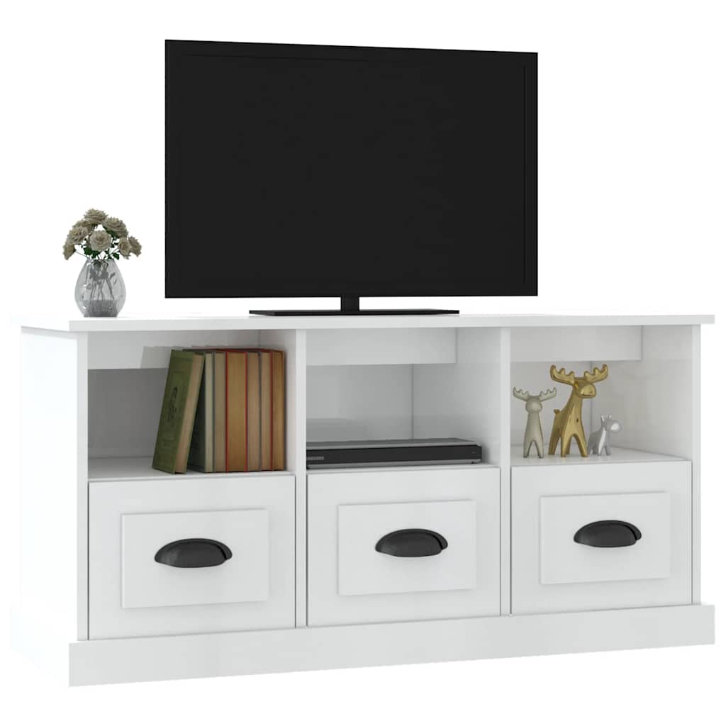 TV ormarić sjajni bijeli 100x35x50 cm od konstruiranog drva