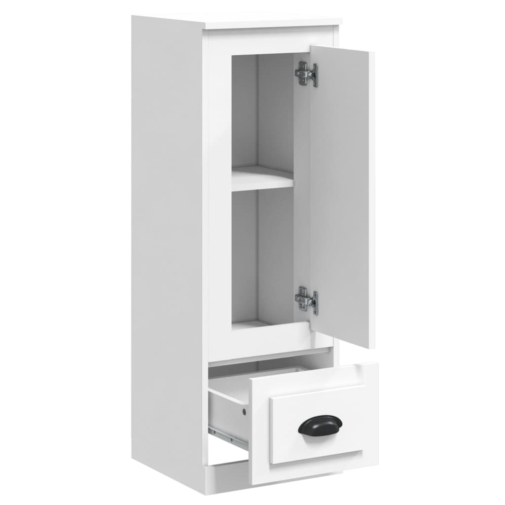 Visoka komoda bijela 36 x 35,5 x 103,5 cm od konstruiranog drva