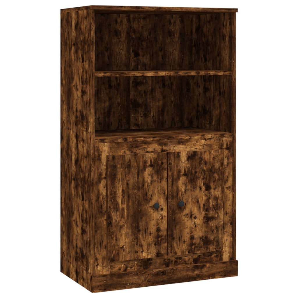 Visoka komoda dimljeni hrast 60x35,5x103,5cm konstruiranog drva