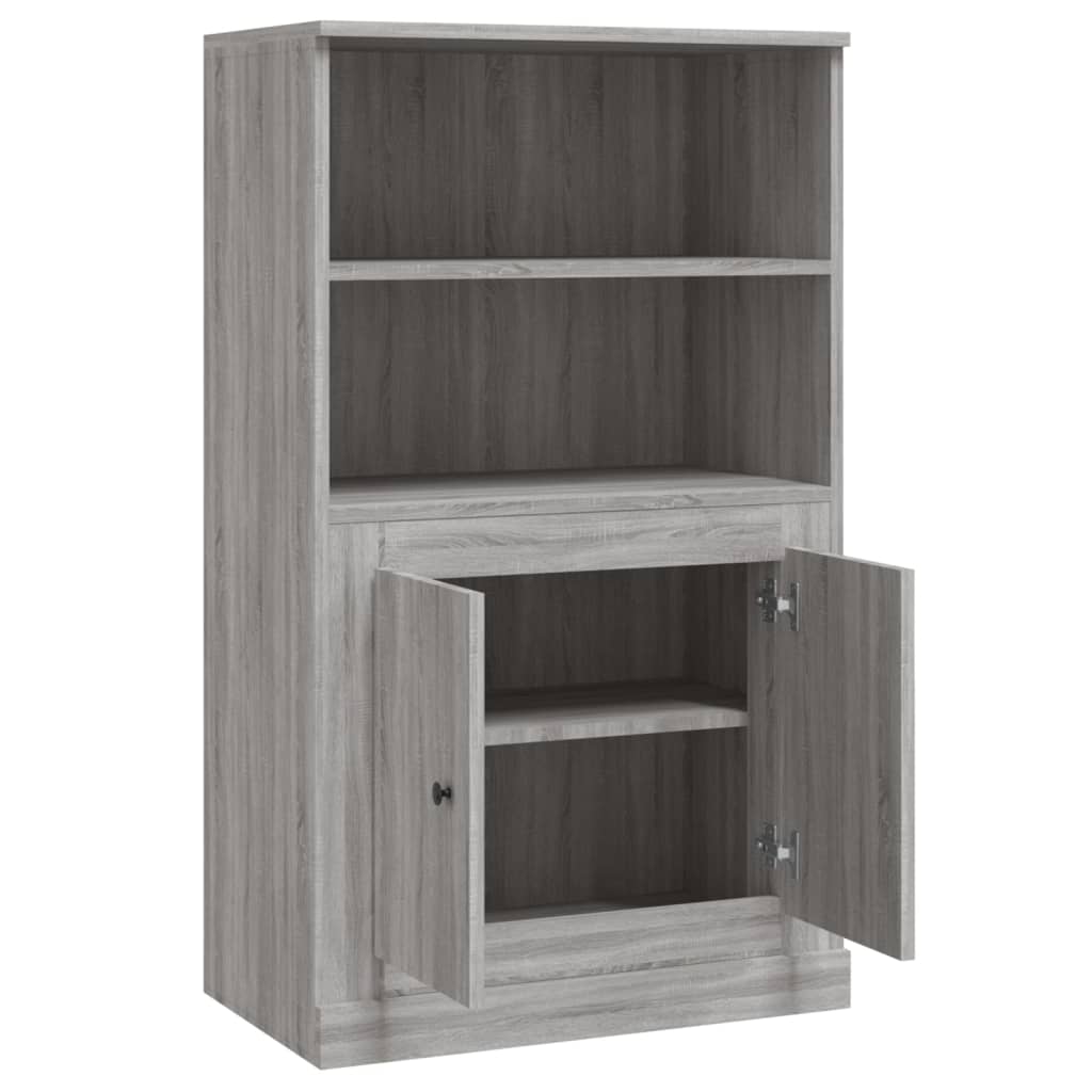 Visoka komoda siva sonome 60x35,5x103,5 cm konstruiranog drva