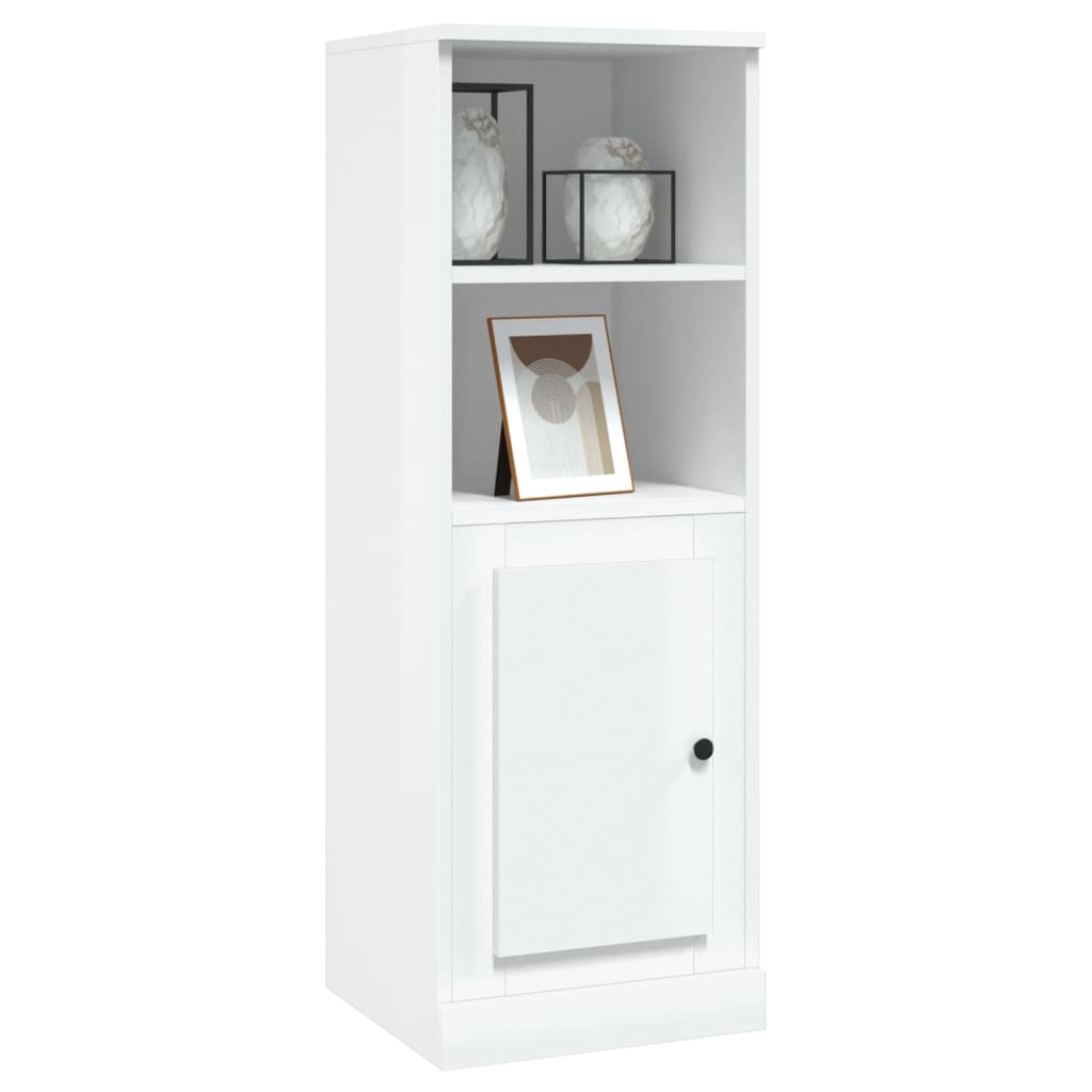 Visoka komoda sjajna bijela 36x35,5x103,5 od konstruiranog drva