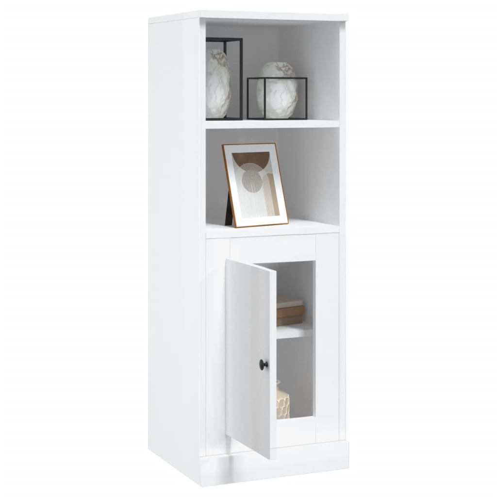 Visoka komoda sjajna bijela 36x35,5x103,5 od konstruiranog drva