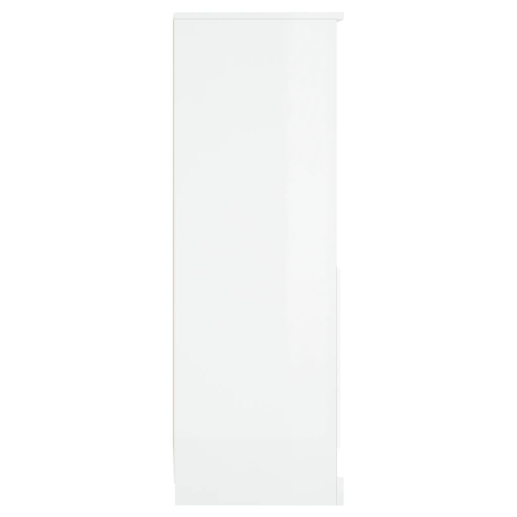 Visoka komoda sjajna bijela 36x35,5x103,5 od konstruiranog drva
