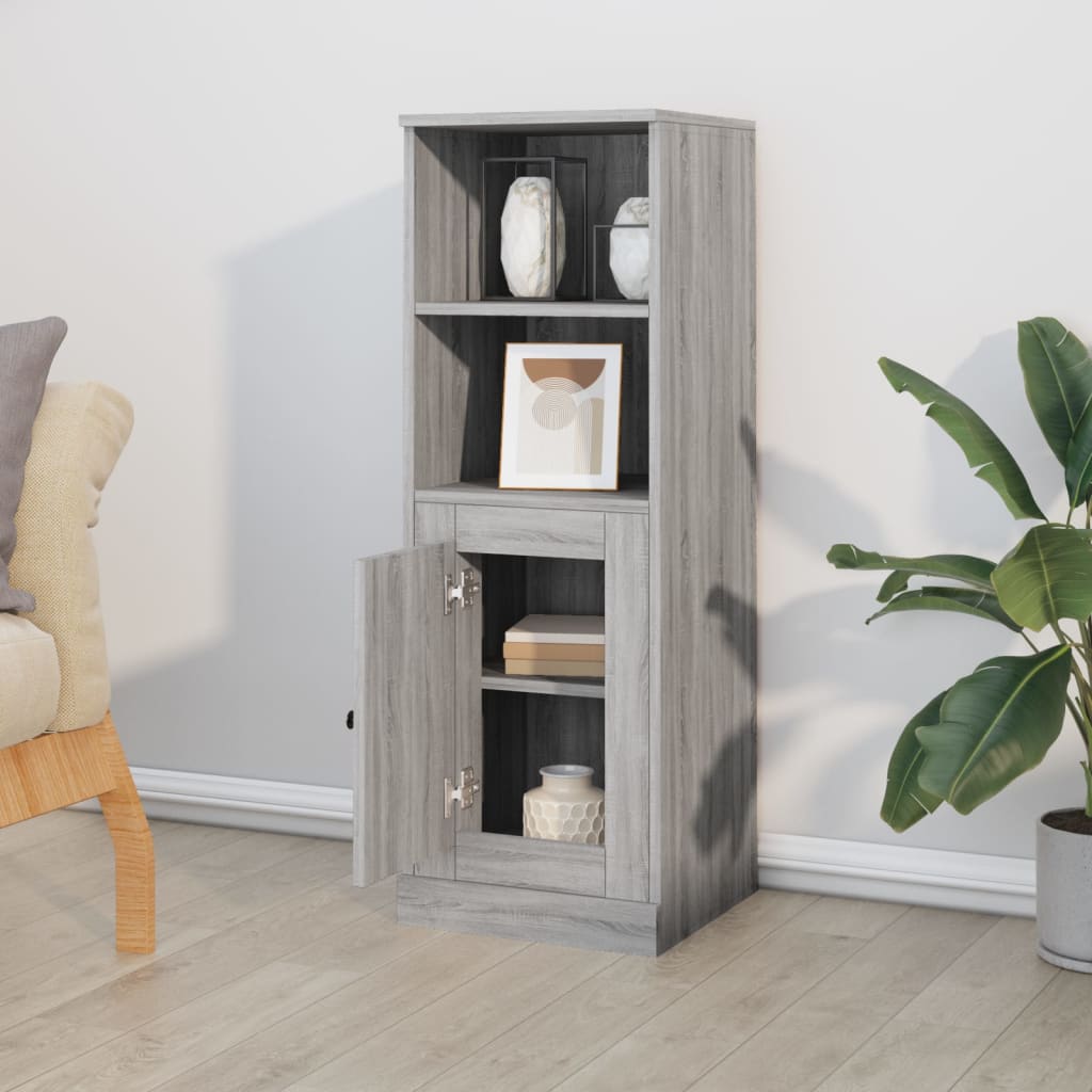 Visoka komoda siva sonome 36x35,5x103,5 cm konstruiranog drva