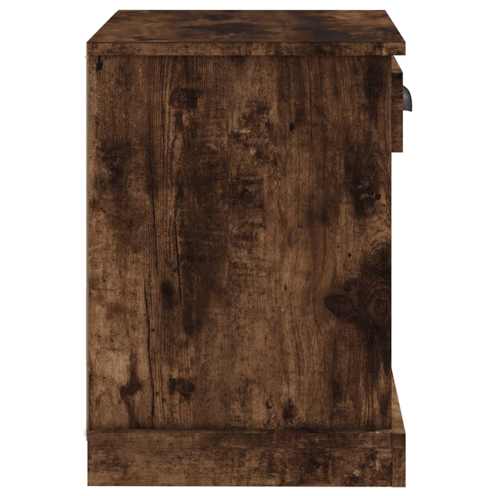 Noćni ormarići 2 kom boja dimljenog hrasta 43x36x50 cm