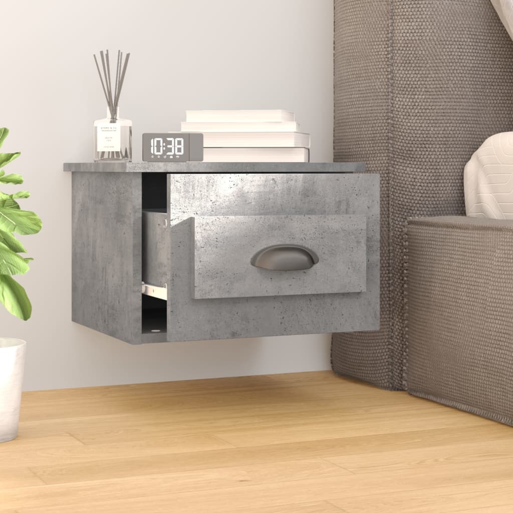 Zidni noćni ormarić Siva betona 41,5 x 36 x 28 cm
