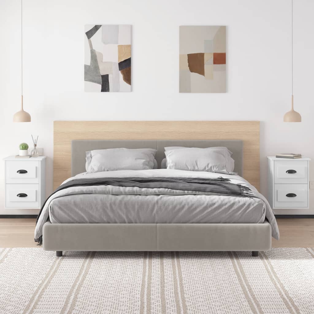 Zidni noćni ormarići 2 kom bijeli 41,5x36x53 cm
