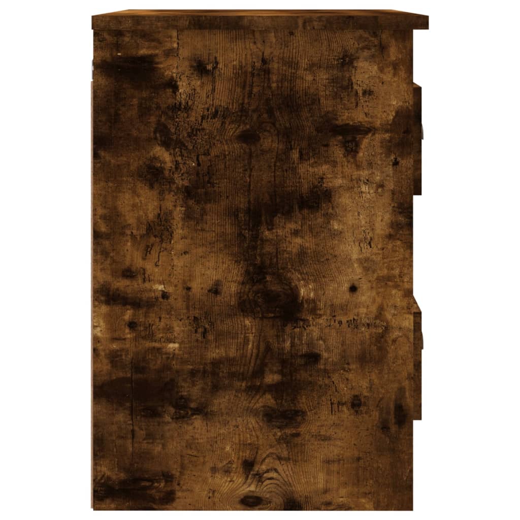 Zidni noćni ormarići 2 kom boja dimljenog hrasta 41,5x36x53 cm