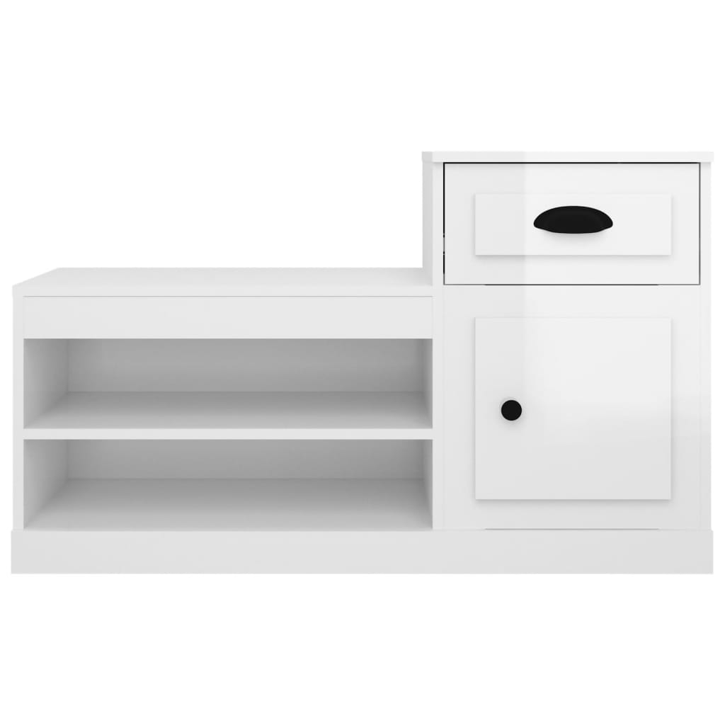 Ormarić za cipele sjajni bijeli 100x42x60 cm konstruirano drvo