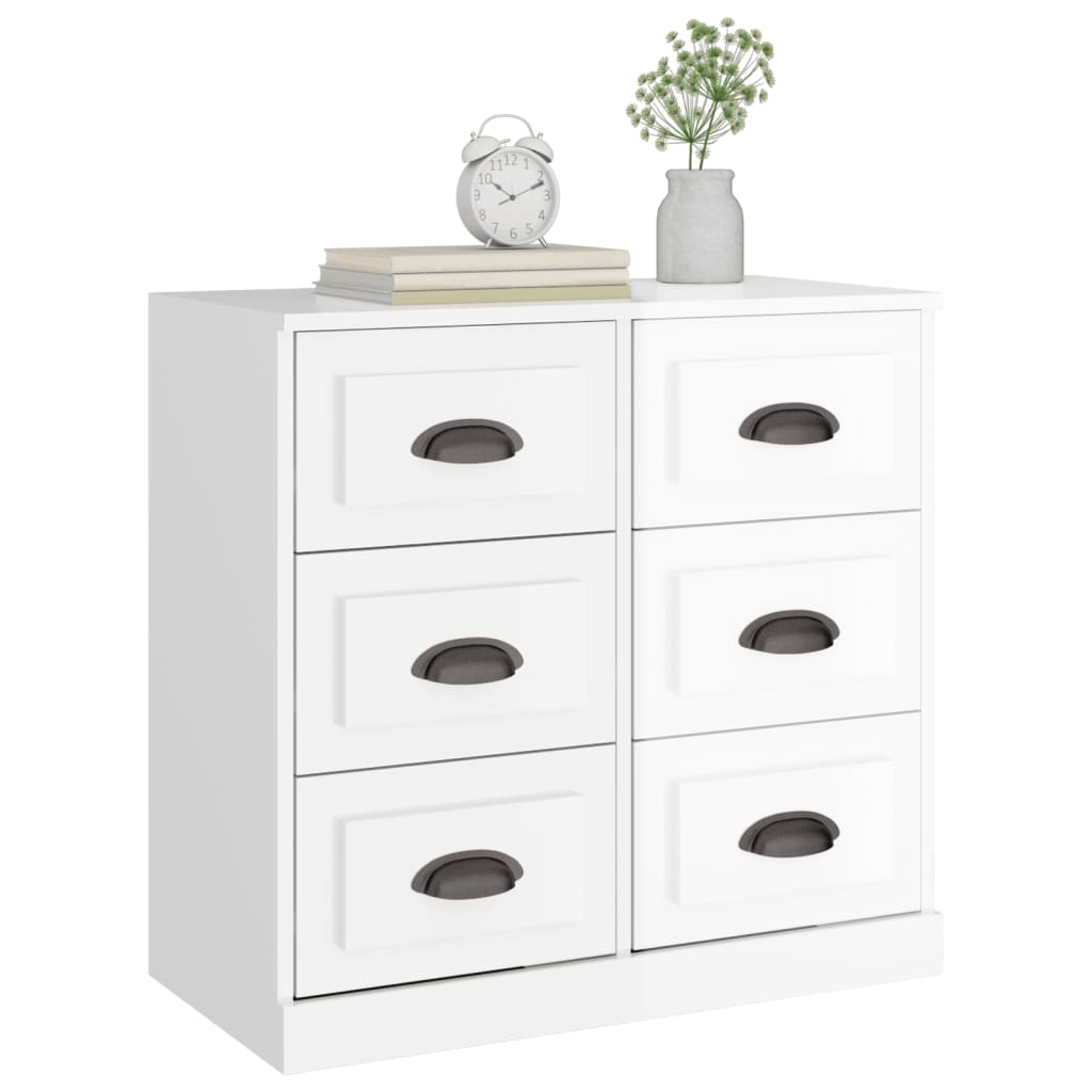 Komoda sjajna bijela 70x35,5x67,5 cm od konstruiranog drva