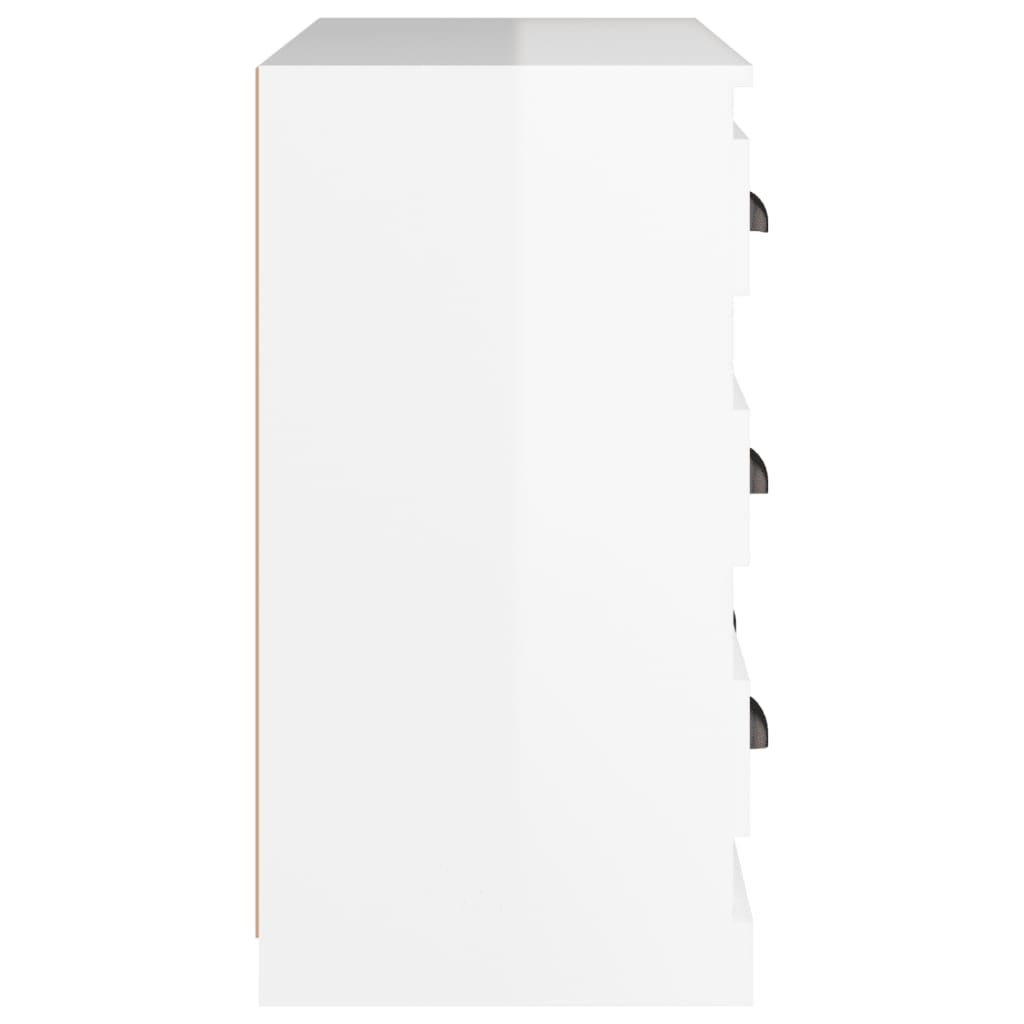 Komoda sjajna bijela 70x35,5x67,5 cm od konstruiranog drva