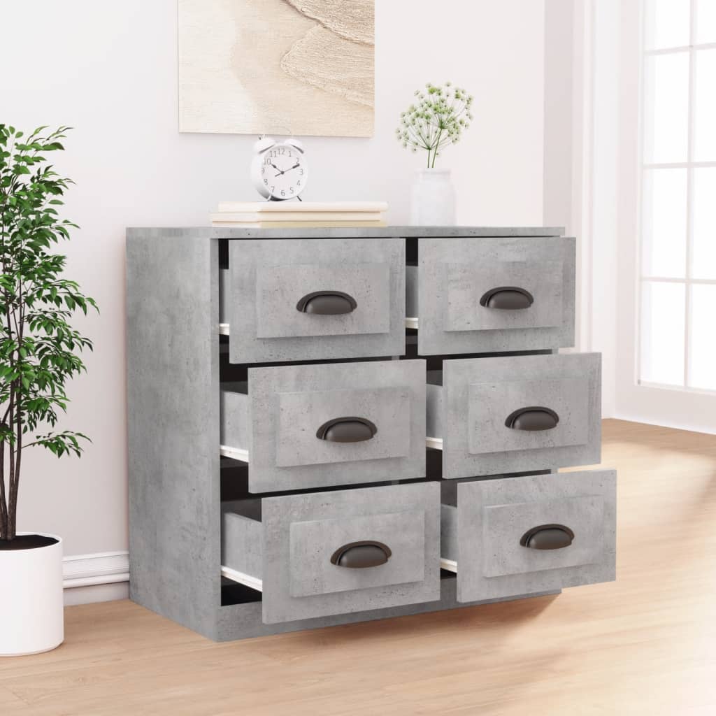 Komoda siva boja betona 70x35,5x67,5 cm od konstruiranog drva