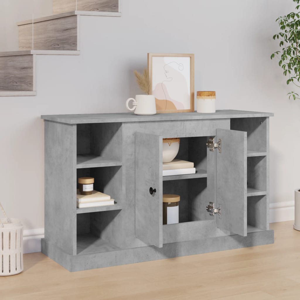 Komoda siva boja betona 100x35,5x60 cm od konstruiranog drva