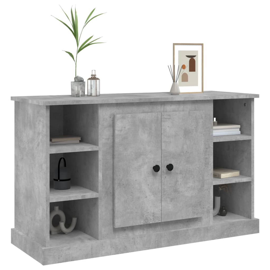 Komoda siva boja betona 100x35,5x60 cm od konstruiranog drva