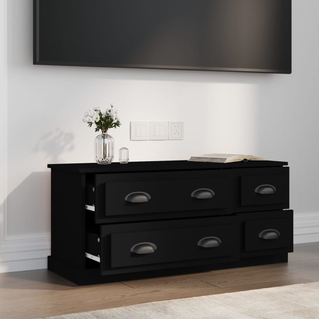 TV ormarić crni 100x35,5x45 cm od konstruiranog drva