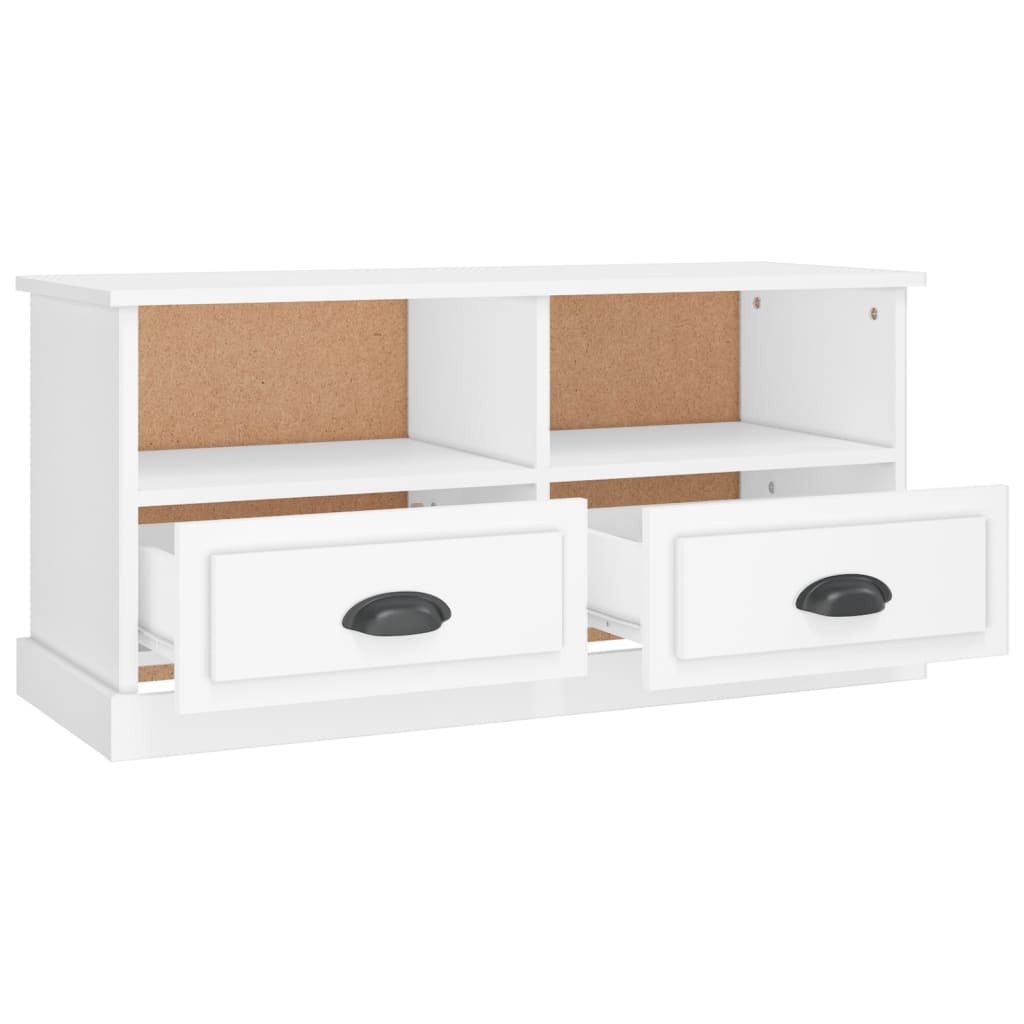 TV ormarić bijeli 93 x 35,5 x 45 cm od konstruiranog drva