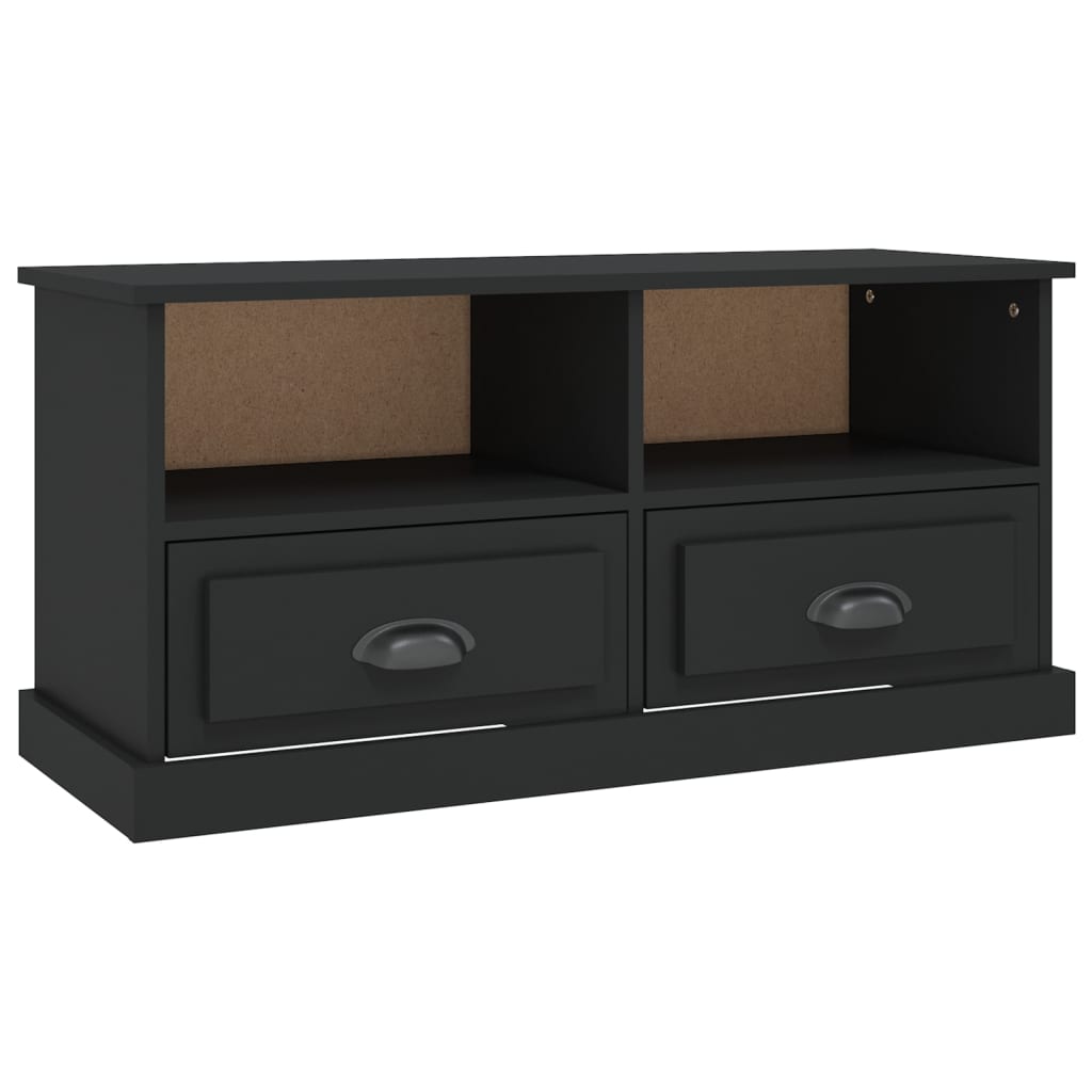 TV ormarić crni 93 x 35,5 x 45 cm od konstruiranog drva