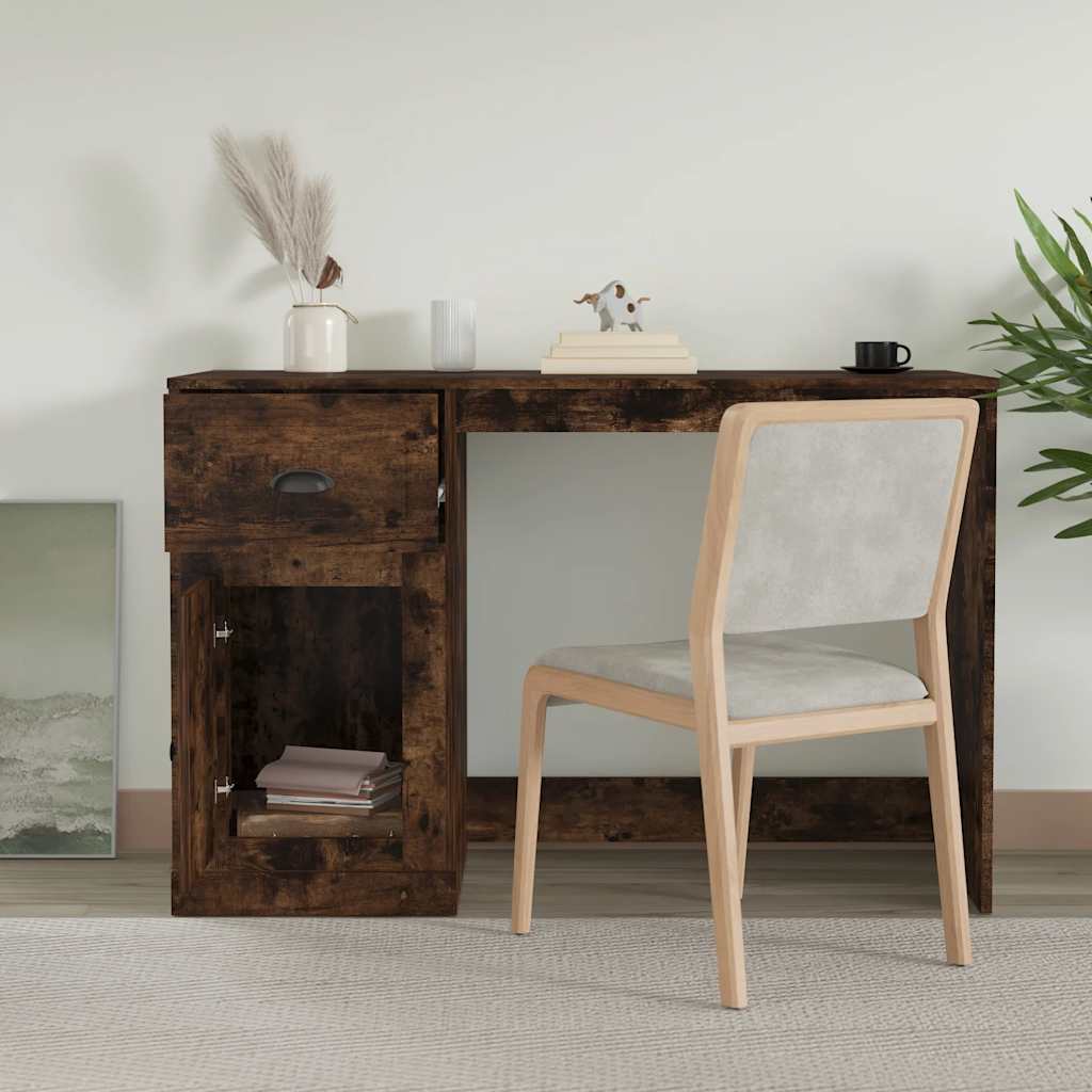 Radni stol s ladicom boja hrasta 115x50x75 cm konstruirano drvo