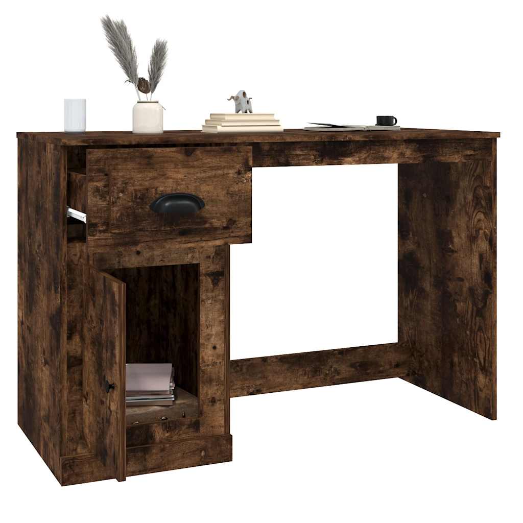 Radni stol s ladicom boja hrasta 115x50x75 cm konstruirano drvo