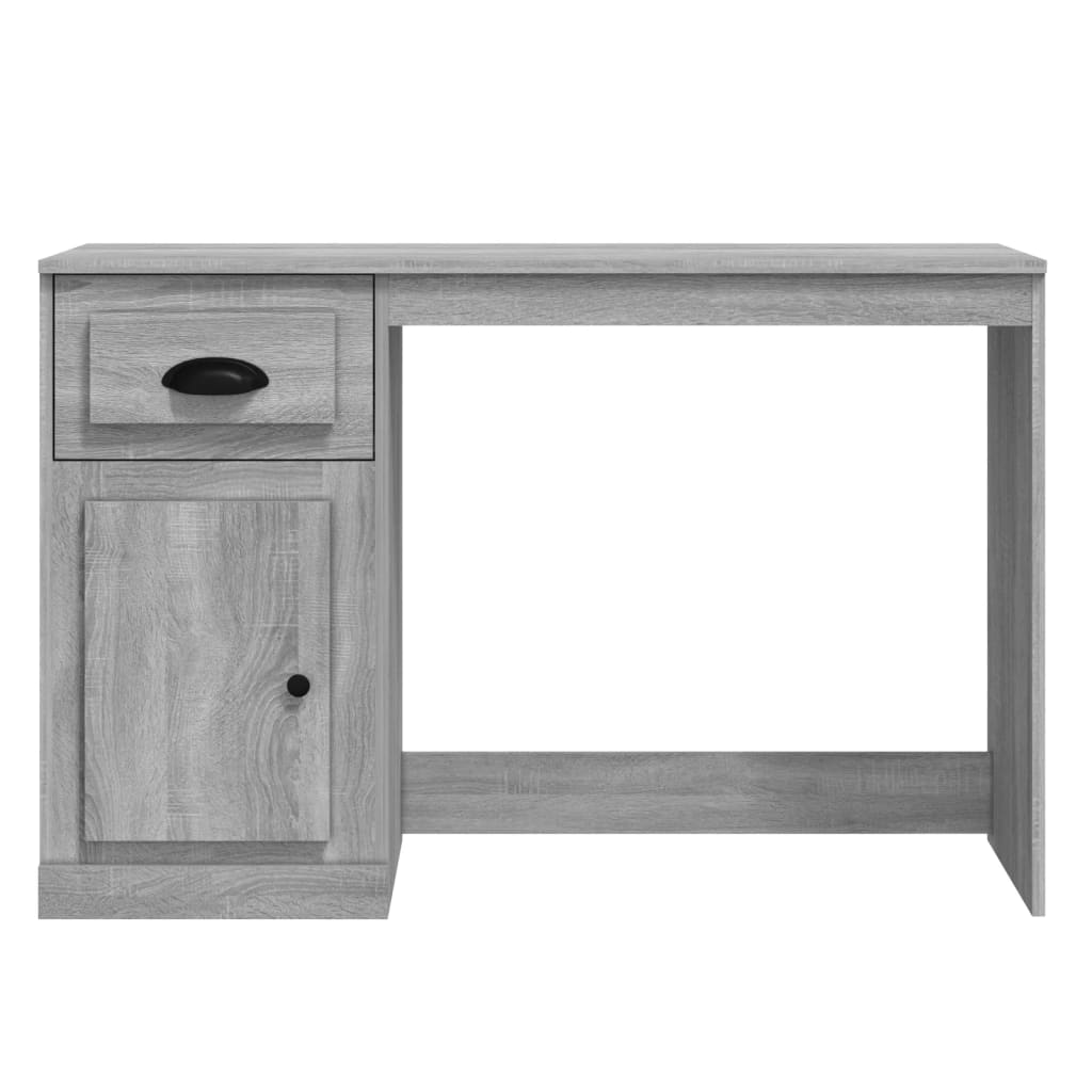 Radni stol s ladicom siva boja hrasta 115 x 50 x 75 cm drveni