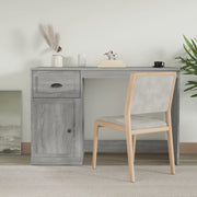 Radni stol s ladicom siva boja hrasta 115 x 50 x 75 cm drveni