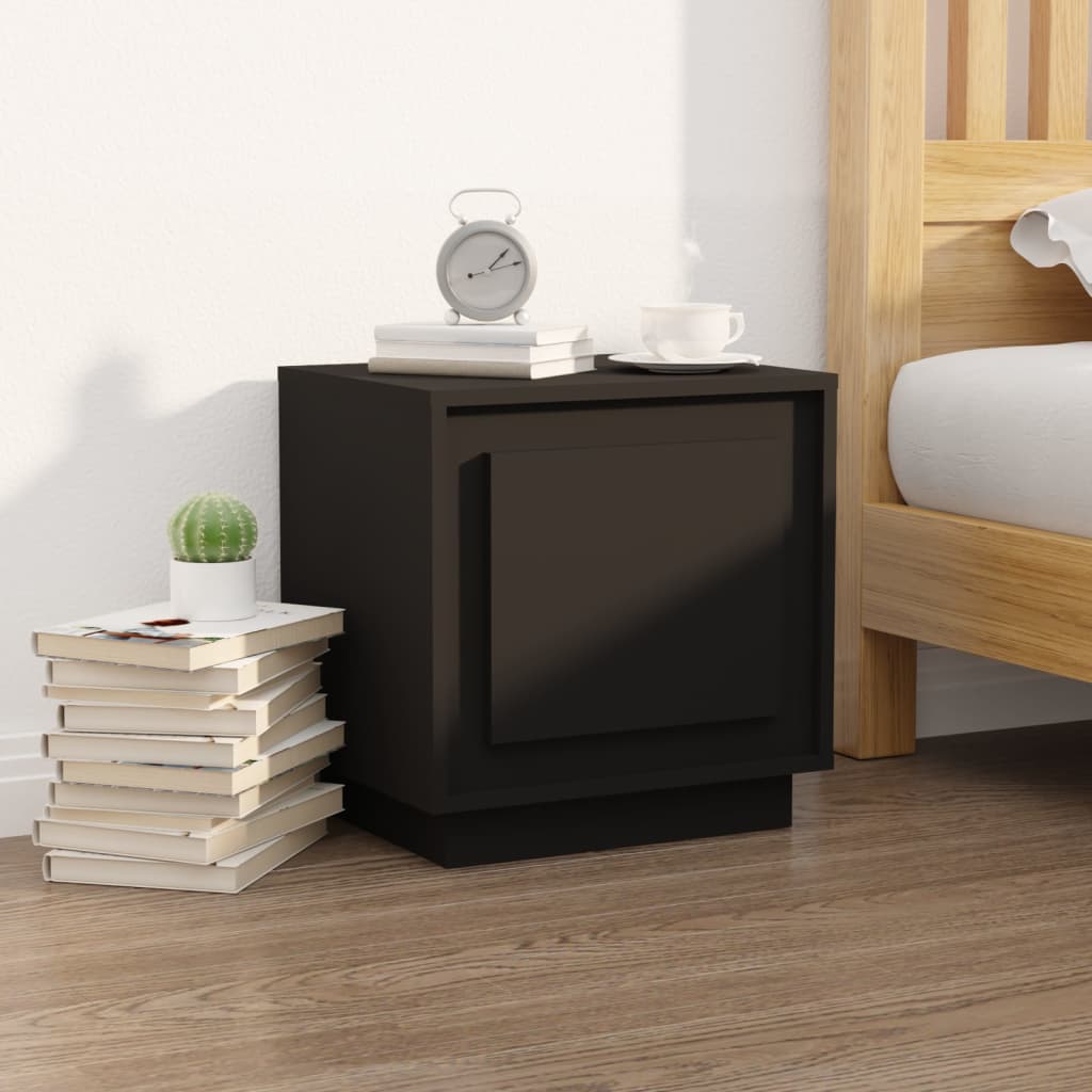Noćni ormarići 2 kom crni 44 x 35 x 45 cm od konstruiranog drva