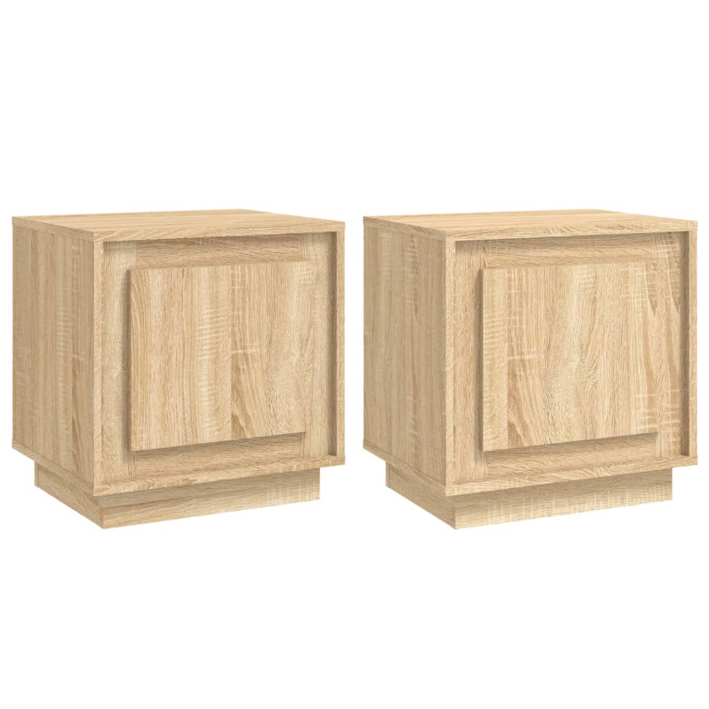 Noćni ormarići 2 kom boja hrasta 44x35x45 cm konstruirano drvo