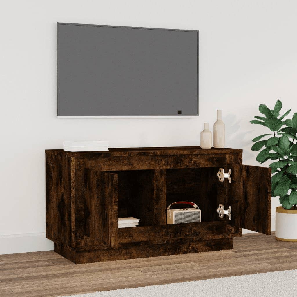 TV ormarić boja dimljenog hrasta 80x35x45 cm konstruirano drvo