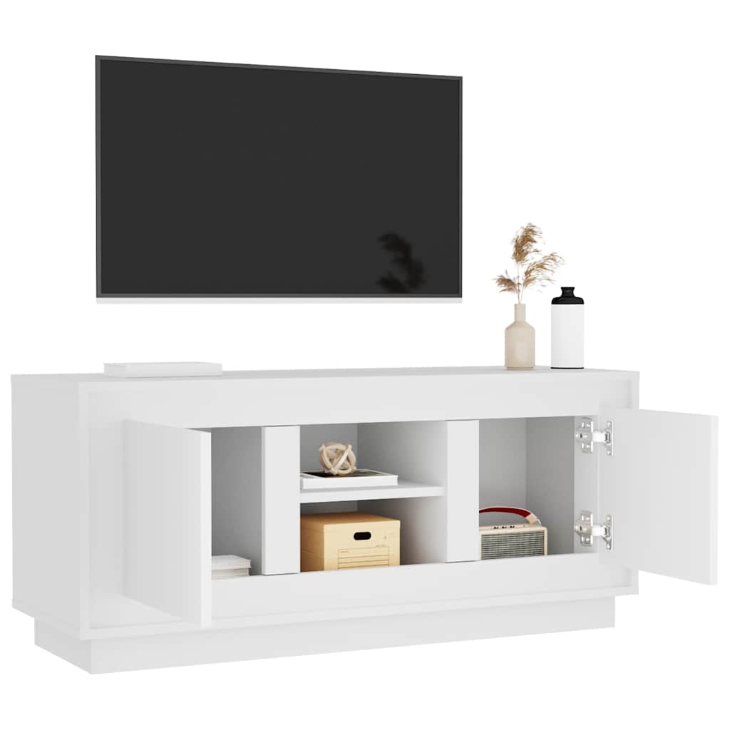 TV ormarić bijeli 102 x 35 x 45 cm od konstruiranog drva