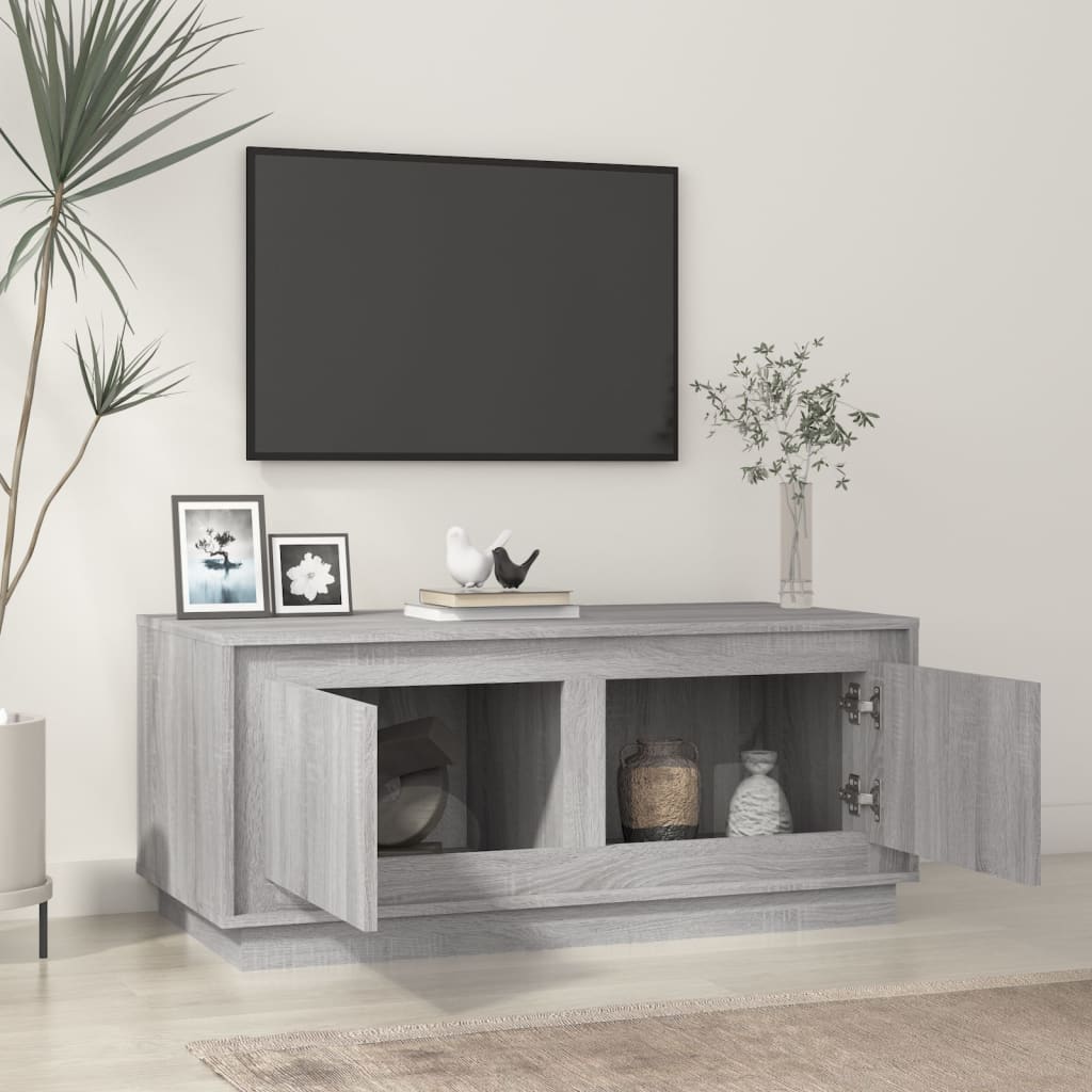 Stolić za kavu siva boja hrasta 102x50x44 cm konstruirano drvo