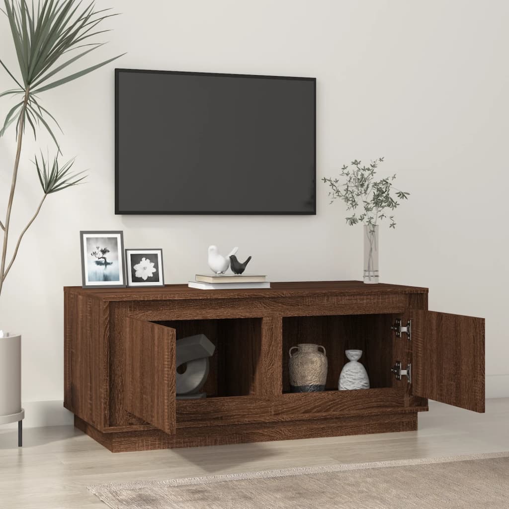 Stolić za kavu boja smeđeg hrasta 102x50x44cm konstruirano drvo