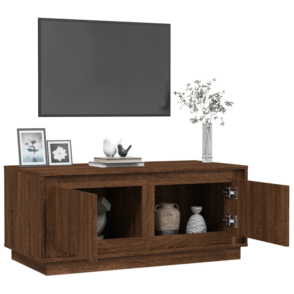 Stolić za kavu boja smeđeg hrasta 102x50x44cm konstruirano drvo