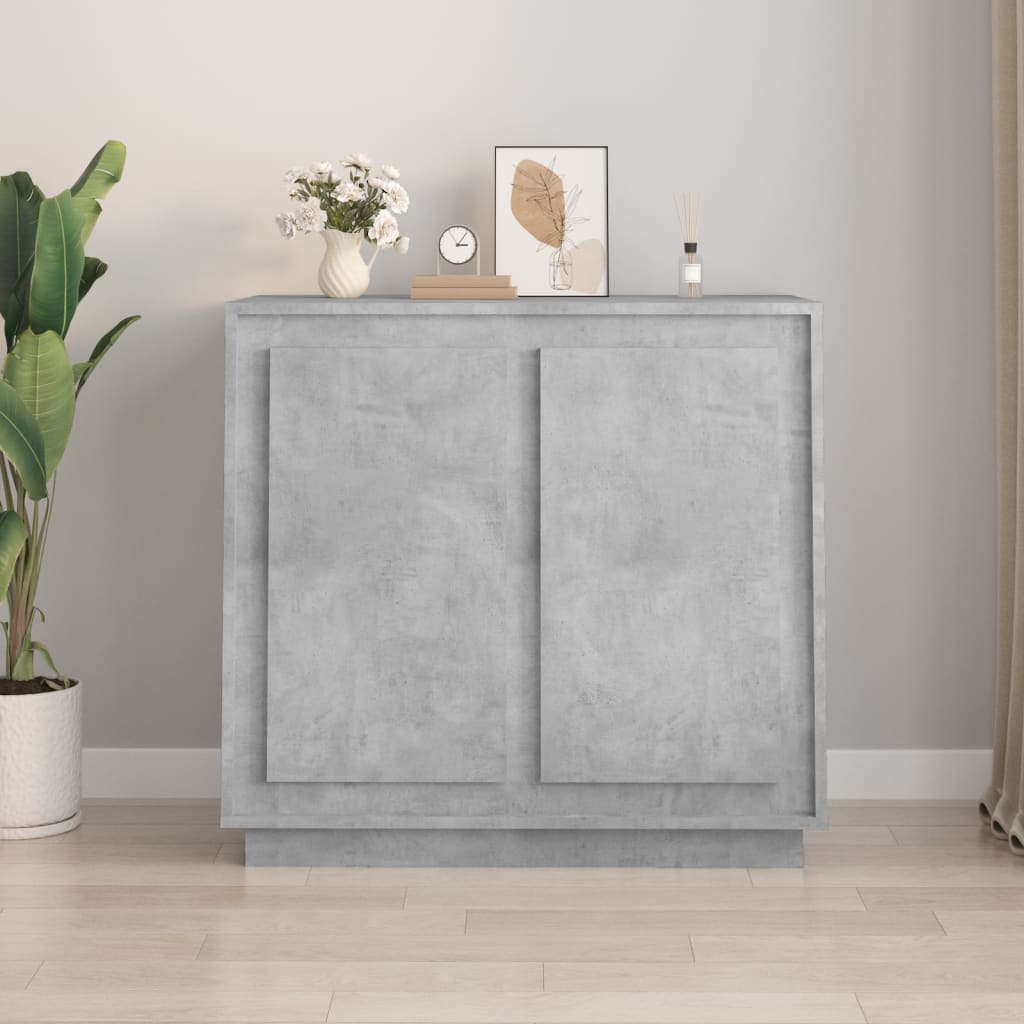 Komoda siva boja betona 80 x 34 x 75 cm od konstruiranog drva