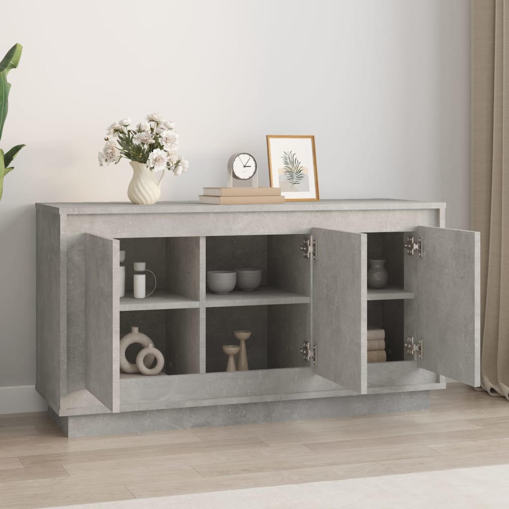 Komoda siva boja betona 102 x 35 x 55 cm od konstruiranog drva