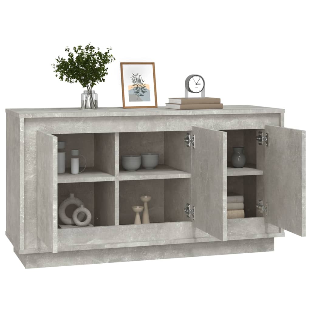 Komoda siva boja betona 102 x 35 x 55 cm od konstruiranog drva