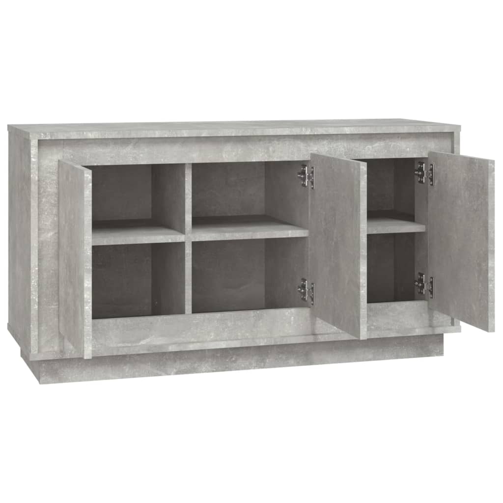 Komoda siva boja betona 102 x 35 x 55 cm od konstruiranog drva