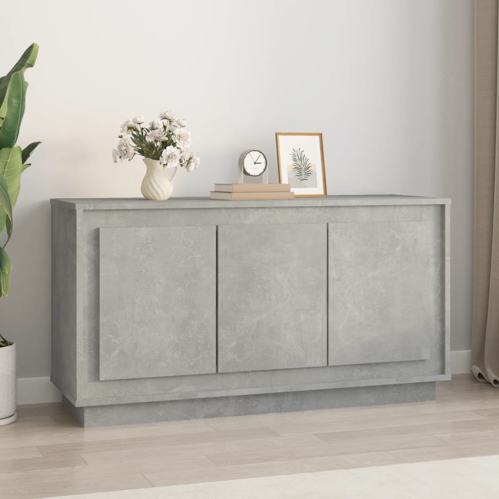 Komoda siva boja betona 102 x 35 x 55 cm od konstruiranog drva