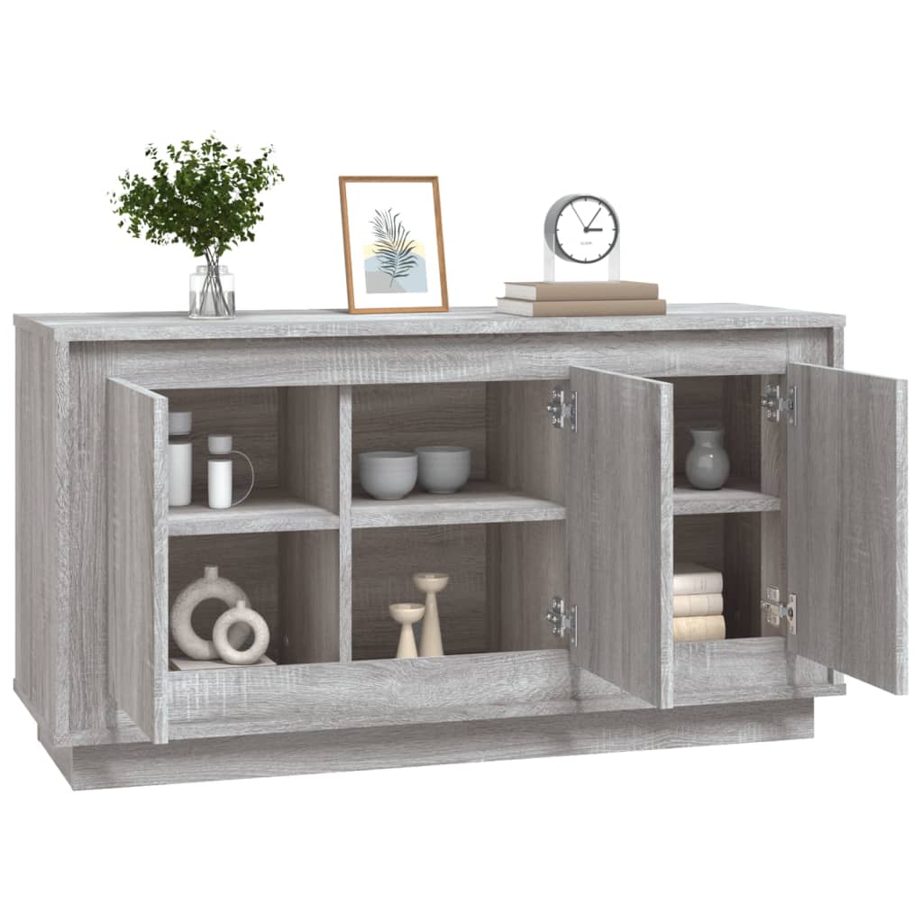 Komoda sivog hrasta sonome 102x35x55 cm od konstruiranog drva