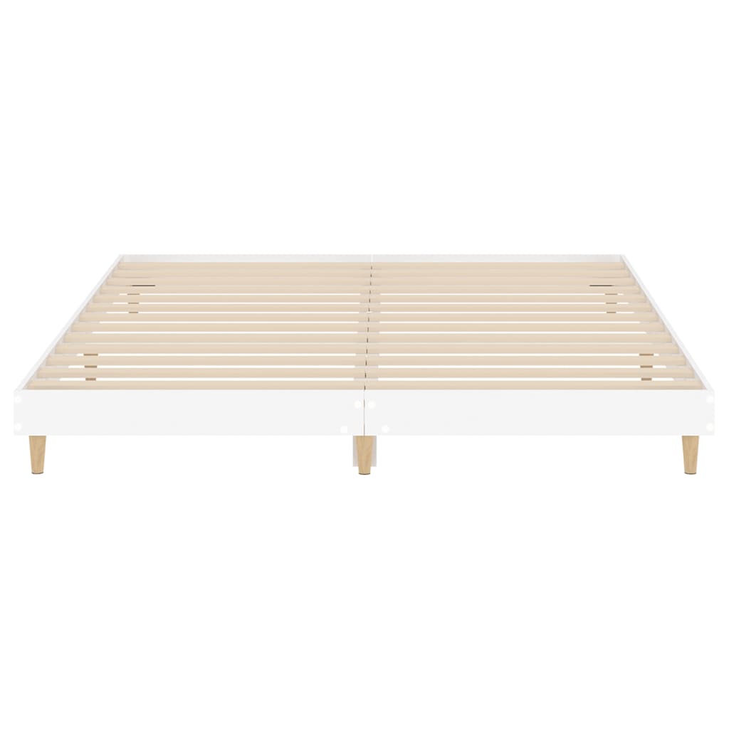 Okvir za krevet bijeli 200 x 200 cm od konstruiranog drva
