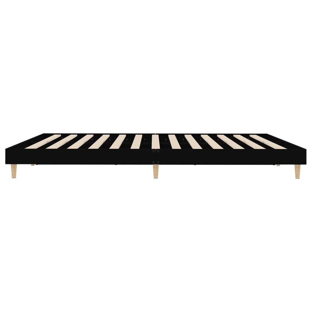 Okvir za krevet crni 150x200 cm konstruirano drvo